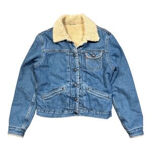 Vintage Levi's Blue Jean Jacket with Cream Collar